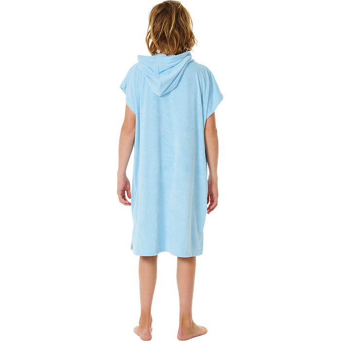 2023 Rip Curl Junior Brand Toalla con Capucha Albornoz / Poncho 007BTO - Cool Blue